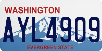 WA license plate AYL4909