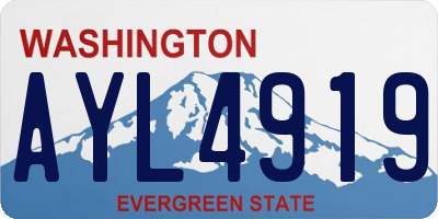 WA license plate AYL4919