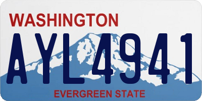 WA license plate AYL4941