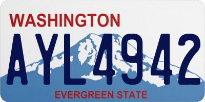 WA license plate AYL4942