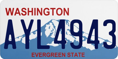 WA license plate AYL4943