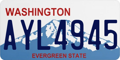 WA license plate AYL4945