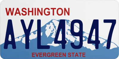 WA license plate AYL4947