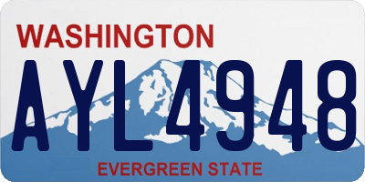 WA license plate AYL4948