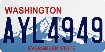 WA license plate AYL4949