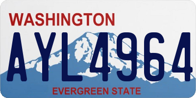 WA license plate AYL4964