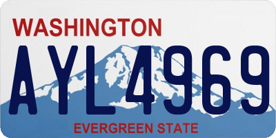 WA license plate AYL4969