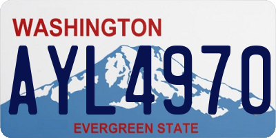 WA license plate AYL4970