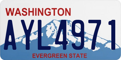 WA license plate AYL4971