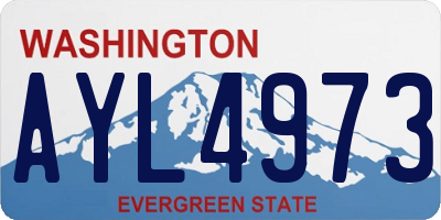 WA license plate AYL4973