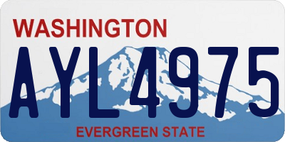 WA license plate AYL4975