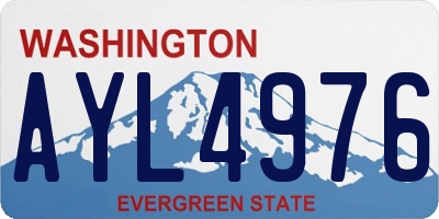 WA license plate AYL4976