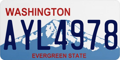WA license plate AYL4978