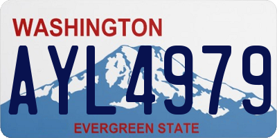 WA license plate AYL4979
