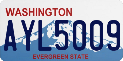WA license plate AYL5009