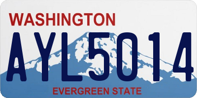 WA license plate AYL5014