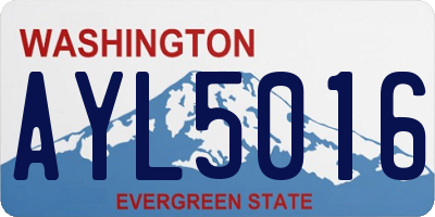 WA license plate AYL5016