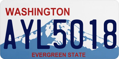 WA license plate AYL5018