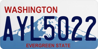 WA license plate AYL5022