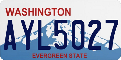 WA license plate AYL5027