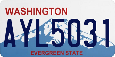 WA license plate AYL5031
