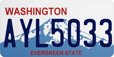 WA license plate AYL5033