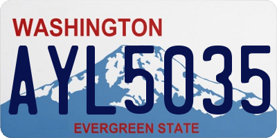 WA license plate AYL5035