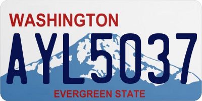 WA license plate AYL5037