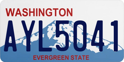WA license plate AYL5041
