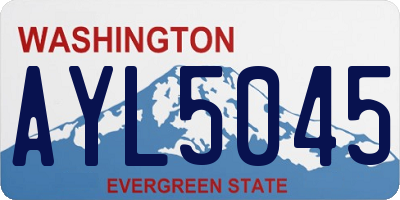 WA license plate AYL5045