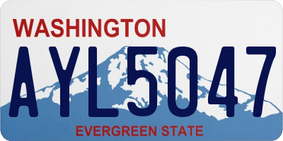 WA license plate AYL5047