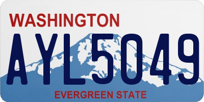 WA license plate AYL5049