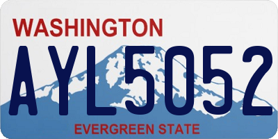 WA license plate AYL5052