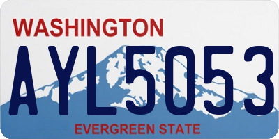 WA license plate AYL5053