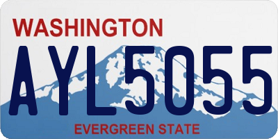 WA license plate AYL5055