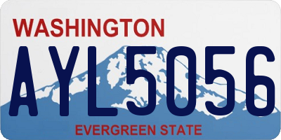 WA license plate AYL5056