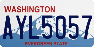 WA license plate AYL5057