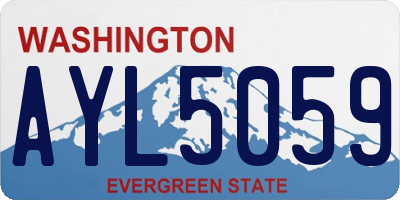 WA license plate AYL5059