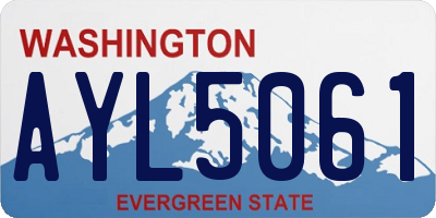 WA license plate AYL5061