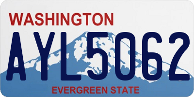 WA license plate AYL5062