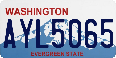 WA license plate AYL5065