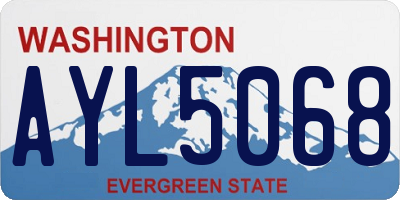 WA license plate AYL5068