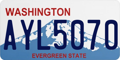 WA license plate AYL5070