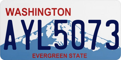 WA license plate AYL5073
