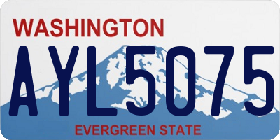 WA license plate AYL5075