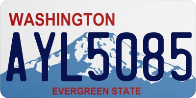 WA license plate AYL5085
