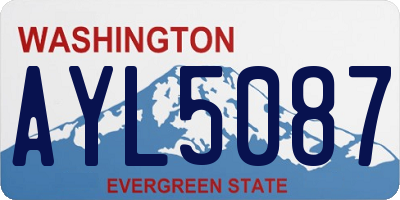 WA license plate AYL5087