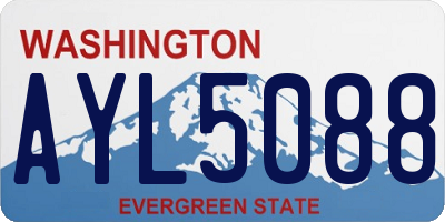 WA license plate AYL5088