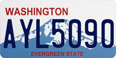 WA license plate AYL5090