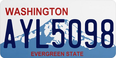 WA license plate AYL5098